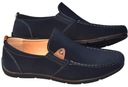 Темно-синие мокасины Легкие замшевые формальные туфли без шнуровки 28–44 см