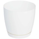 ЦВЕТОЧНЫЙ ВАЗ НА ПОДСТАВКЕ TOSCANA 15 см БЕЛЫЙ ЦВЕТОЧНЫЙ КРЫШКА