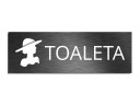 Самоклеящаяся табличка для женского туалета 8x24 см