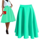 SPÓDNICA Z KOŁA MIDI MIĘTOWY ROZKLOSZOWANA 34
