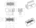 WTYCZKA, RANURA 1-967242-1 (KOMPLET CON PINAMI) 