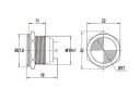 ІНДИКАТОР ТОРПЕДО ПРИБОРНОЇ LED (СВІТЛОДІОД) 12V 22MM ЖОВТА  (14248640094) фото min 11