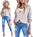 Krótki KARDIGAN DAMSKI sweter zapinany na guziki modny stylowy