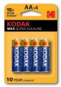 4 щелочные БАТАРЕИ Kodak MAX LR06 AA БАТАРЕИ