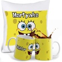 КРУЖКА ГУБКА БОБ + ПОДУШКА + НАБОР ИМЕНИ