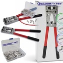 ОБЖИМНАЯ МАШИНА ДЛЯ КАБЕЛЕЙ, ПРОВОЛОЧНЫХ ПУЛ 6-50 + КОЛЬЦЕВЫЕ КЛЕММЫ / КОМПЛЕКТ