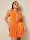 SHEIN ORANŽOVÝ OVERAL PLUS SIZE 50 LKB