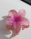 Spona spona na vlasy veľká kvetina boho havajská ružová Dominujúca farba odtiene ružovej a fialovej