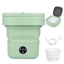 МИНИ-СТИРАЛЬНАЯ МАШИНА ПОРТАТИВНАЯ СКЛАДНАЯ СТЕРИЛИЗАЦИЯ С СИНЕЙ ПОДСВЕТКОЙ 11л ЗЕЛЕНАЯ