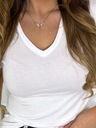 Блузка женская, V-образный вырез, футболка, МОДНАЯ, простая, удобная, ЭЛЕГАНТНАЯ, L/XL