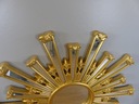 Zlaté zrkadlo VINTAGE slnko - lúče - kruh Šírka produktu 85 cm