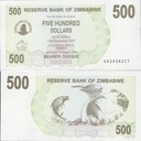Zimbabwe 2006 - 500 Dollars Pick 43 UNC