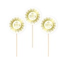 TOPPERY KOMUNIA ŚWIĘTA IHS 6 SZT. ZŁOTE