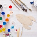 45 ШТ. ДЕРЕВ'ЯНІ ВИРІЗКИ ДЛЯ ДЕКОРУ ТА DIY ДЛЯ ДІТЕЙ, БЕЖЕВІ