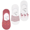 3 женских низких носка из хлопка Flamingos Charming MORAJ 38-41