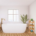 Bambusová kúpeľňová skrinka Rohová polica 4úrovne Hĺbka nábytku 23 cm
