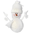 ФИГУРКА СНЕГОВИКА НА ПОДСТАВКУ ИЗ ПРЯЖИ 25 СМ РОЖДЕСТВЕНСКОЕ УКРАШЕНИЕ