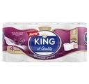Туалетная бумага King целлюлозная, 4 слоя, 8 рулонов.