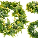 WIANEK RUSKUS GĘSTY LIŚCIE NA STÓŁ DRZWI ŚWIECĘ BOHO MINI KULKI 22cm