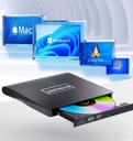 Внешний портативный привод DVD и компакт-дисков USB 3.0 записывающий проигрыватель дисков SLIM