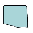 БОКОВОЕ СТЕКЛО В ДВЕРИ SCANIA SERIES 4 124 144 ПРАВОЕ (0163)