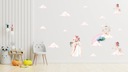 Samolepky samolepka na stenu pre deti princezná hrad jednorožec obláčiky Kód výrobcu Naklejka na ścianę dla dzieci