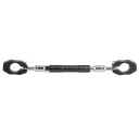 MOTORCYCLE BLACK STEERING WHEEL ZE FOOT CROSS BAR CNC REGULATED LEVERAGE BALANSU  photo 7
