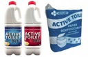 НАБОР ЖИДКОСТИ ДЛЯ ТУРИСТИЧЕСКОГО ТУАЛЕТА ACTIVE TOILET 2л СИНИЙ + 2Л КРАСНЫЙ + БУМАГА