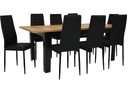КОМПЛЕКТ из 8 стульев из эко-кожи и раздвижного стола высотой до 2 м CRAFT top для ГОСТИНОЙ