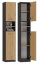 Kúpeľňová skriňa regál MARBELA antracit/dub artisan PAK Šírka nábytku 32 cm