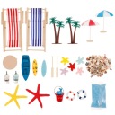1ZEST KREATYWNA MINI DEKORACJA LEŻAK PLAŻOWY Z DREWNA I TKANINY вартість: 1854 грн