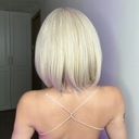 Peruki Damskie Włosy Peruka Blond Naturalny 30cm+ Czapka Z Peruką Forma parochňa
