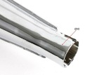 ГЛУШНИК ВИХЛОП ТРУБА WSK 125 + КОЛІНО ХОМУТ ХРОМ  (9780446239) фото min 6