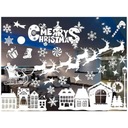 РОЖДЕСТВЕНСКИЕ НАКЛЕЙКИ НА ОКНА СТЕКЛЯННЫЕ РОЖДЕСТВЕНСКИЕ УКРАШЕНИЯ