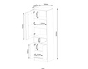 Vitrína DISPARO 01 56cm biely lesk + LED MEG Montáž nábytok na samostatnú montáž