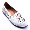 VENEZIA 0014152 Ажурные мокасины кожаные БЕЛЫЕ 38