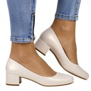 iShoes ЖЕНСКАЯ ОБУВЬ ТУФЛИ НА НИЗКОМ КАБЛУКЕ, БЕЖЕВЫЙ, ЖЕМЧУЖНЫЙ, КОЖАНАЯ Стелька