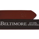 Ремень Beltimore коричневый кожаный для узких брюк