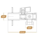 Кран шаровой УГЛОВОЙ 1/2х3/8 М С ЗАПОРНЫМ ФИЛЬТРОМ СТИРАЛЬНАЯ МАШИНА ПОСУДОМОЕЧНЫЕ МАШИНЫ АККУМУЛЯТОР