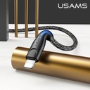 Kabel pleciony USAMS U41 lightning 3m 2A czarny/bl Długość przewodu 3 m