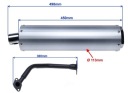 MUFFLER EXHAUST Z KNEE GY6 4T 125 150 BARTON JUNAK ZIPP BAOTIAN  photo 5