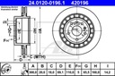 24.0120-0196 ATE DISC BRAKES SAAB 9-5 02-09 REAR photo 2 - milautoparts-fr.ukrlive.com