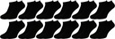 12x Členkové Ponožky čierne dámske bavlnené krátke 39-42 EAN (GTIN) 6926010225476