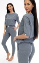 Pyžamo Poľský tepláková súprava homewear ' bavlna ' M/L Dominujúca farba sivá