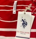 U.S. Polo Assn. midi šaty červené pruhy M Dominujúci vzor pruhy