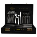 НАБОР СТОЛОВЫХ ПРИБОРОВ В ЧЕМОДАНЕ 72 ПРЕДМЕТА. ГЛОСС 12 ЧЕЛОВЕК