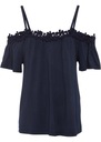 БЛУЗКА ЖЕНСКАЯ GA3 BONPRIX CARMEN LACE 36/38 ТЕМНО-СИНЯЯ