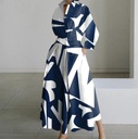 Jesenné nové rozopínacie košele Midi Dress Women Fashi Dominujúci materiál polyester