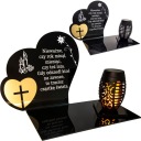 СОЛНЕЧНЫЙ ФАКЕЛ СВЕТОДИОДНАЯ СТАТУЭТКА СЕРДЦА ДЛЯ КЛАДБИЩА МОГИЛА БОЛЬШАЯ