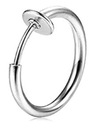 Ложный пирсинг, кольцо в носу искусственное серебро, 10 мм, хирургическая сталь